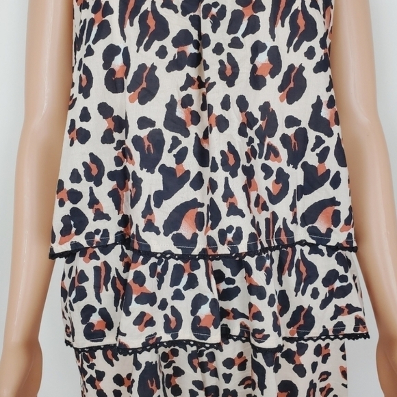 Urban outfitters animal print layered spaghetti straps romper - Picture 7 of 15